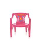 Cadeira poltrona infantil educacional rosa meninas em plastico resistente