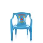 Cadeira poltrona infantil em plastico resistente educacional azul meninos