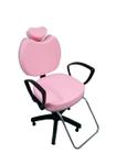 Cadeira Poltrona Para Salão Cabeleireiro Maquiagem Rosa Bebê