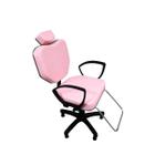 Cadeira Poltrona Para Salão Cabeleireiro Rosa Bebê
