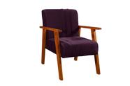 cadeira poltrona pes e encosto de madeira rustico cor vinho