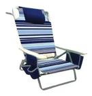 Cadeira Praia Alumínio Luxo - Até 5 Posições Bolsa E Encosto
