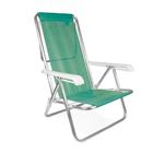 Cadeira Praia Aluminio Reforçada Reclinavel 8 Posiçoes