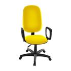 Cadeira Presidente para Escritório com Braços Linha Uno Amarelo - Design Office Móveis