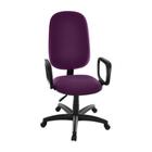 Cadeira Presidente para Escritório com Braços Linha Uno Roxo - Design Office Móveis