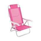 Cadeira Reclinável Sunny Alumínio 6 Posições Rosa Belfix