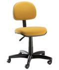 Cadeira Secretária com Base Giratória Linha Confort Plus Amarelo - Design Office