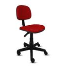 Cadeira secretaria em base giratória - tecido crepe vermelho - pp02