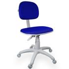 Cadeira Secretária Jserrano Azul Royal Base Cinza - ULTRA Móveis