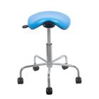 cadeira sela cromada azul turquesa dentista tatuador estetica manicure odontologia consultorio luxo premium