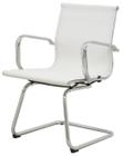 Cadeira Sevilha Eames Fixa Cromada Tela Branca - 38068