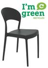 Cadeira sissi encosto fechado preto eco em polipropileno reciclado tramontina