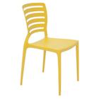 Cadeira Sofia em Polipropileno e Fibra de Vidro Amarelo com Encosto Horizontal Tramontina