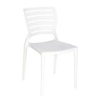 Cadeira Sofia em Polipropileno e Fibra de Vidro Branco com Encosto Horizontal Tramontina