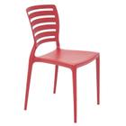 Cadeira Sofia em Polipropileno e Fibra de Vidro Vermelho com Encosto Horizontal Tramontina