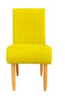 Cadeira stela sued amarelo