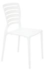 Cadeira Tramontina Sfia Branca sem Braços Encosto Vazado Horizontal em Polipropileno e Fibra de Vid