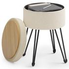 Cadeira Vanity Stool SONGMICS ULOM002W01 com creme de armazenamento branco