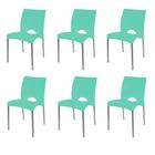 Cadeira Verde Tiffany Pés de Alúminio GardenLife Boston 6 Un