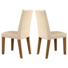 Cadeiras Kit 2 Cadeiras Helena Imbuia/Pastel Veludo - Pnr Móveis