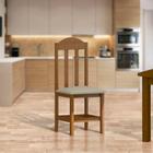 Cadeiras Para Cozinha 2 Unidades Madeira Maciça Mel Assento Estofado material sintético Bege Nemargi