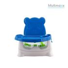 Cadeirinha Booster de Refeição Portátil para Bebê Ursinho até 15Kg Azul Multmaxx