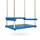 Cadeirinha Cadeira de Balanço madeira corda Grande Infantil Azul Cód. 2145