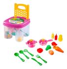 Cadeirinha infantil com kit cozinha e utensilios