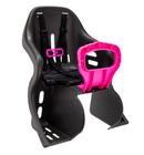 Cadeirinha Menina nenem Bebe criança Bike Conforto Traseira Kids Rosa C/preto Ate 25kg - KALF