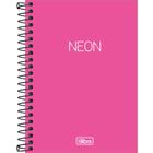 Caderneta Espiral Tilibra Sem Pauta Neon Pink 1/8 Com 80 Folhas 302651