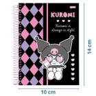 Caderneta Kuromi Pautada Espiral Caderno Pequeno 1/8 80 Fls