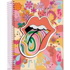 Caderno 01X1 Capa Dura Flower Power 80 Folhas Pacote com 04