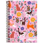 Caderno 1/4 Esp 160fls Cliff Feminino Gatos Foroni