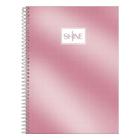 Caderno 1 Matéria 80Fls Shine Metalizado Rosa Gold Foroni