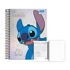 Caderno 1 Matérias Esp 80fls Disney 100 Stitch Prata Foroni