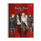 Caderno 10 Matérias Esp 160Fls Attack On Titans Red Foroni