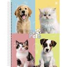 Caderno 10X1 Capa Dura MY PETS 160F