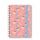 Caderno 1M 80Fls 70Gr College Wire O Off White Com Bolso Duplo Container Fashion Blue Abacaxi 37718 - Dermiwil