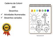 Caderno 200 Desenhos - Colorir e Pintar