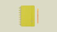 Caderno a5 all yellow caderno inteligente