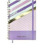 Caderno A5 Enjoy - Capa Dura/Espiral/Fechamento Com Elástico/Pautado/ 80 Folhas - Bee Unique