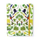 Caderno Argolado Criativo Cicero Pássaros 17x24cm Floresta Tropical Branco Com 100 Folhas