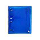 Caderno Argolado Fichário Azul Cristal Transparente YES B5 Material Escolar Universitário Colegial