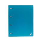 Caderno Argolado Fichário Azul Escuro Com Bloco 96 Folhas A4 YES Material Escolar Universitário Colegial