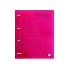 Caderno Argolado Fichário Rosa Cristal Com Bloco 96 Folhas A4 YES Material Escolar Universitário Colegial