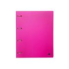 Caderno Argolado Fichário Rosa Escuro Com Bloco 96 Folhas A4 YES Material Escolar Universitário Colegial