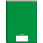 Caderno Brochura 1/4 Capa Dura STIFF 48 Folhas Verde Pacote com 10 - Jandaia