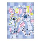 Caderno Brochura Colegial Personagem Disney Stitch 160 Folhas c/ Folhas Decoradas - Foroni