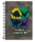 Caderno Cadersil pequeno planeta dinossauro espiral 80fls