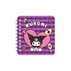 Caderno capa dura em espiral coleção sanrio kuromi 80 folhas